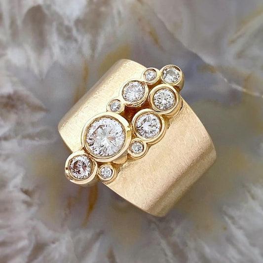 Celestial Cluster Satin Ring