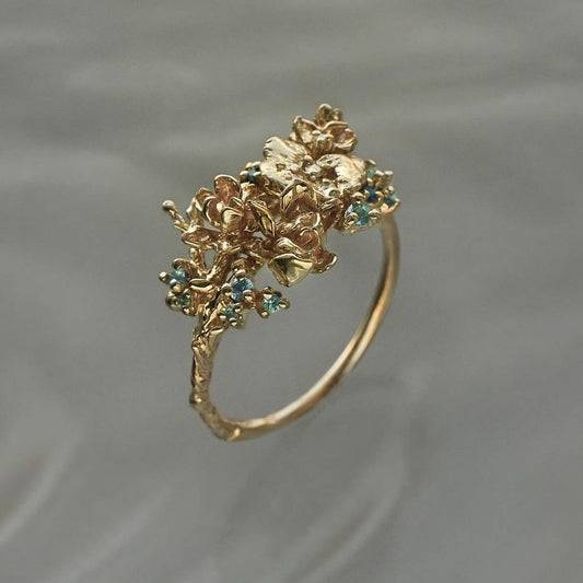 Blossom Forged Gold Ring