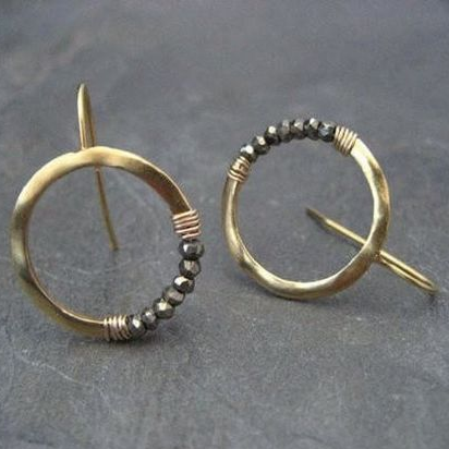 Golden Hollow Hoop Earrings