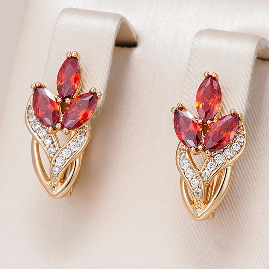 Red Crystal Earrings