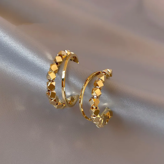 Cubic Gold Earrings