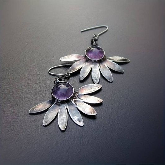 Purple Stone Earrings