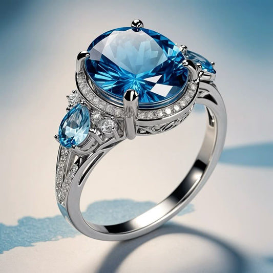Exotic Blue Gemstone Ring