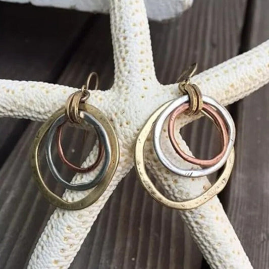 Gold & Silver Circles Earrings
