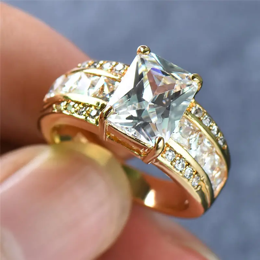 Gold & Zirconia Ring