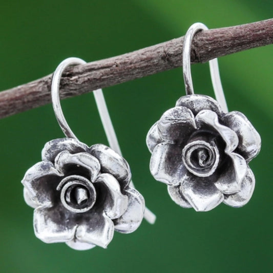 Silver Blossom Earrings