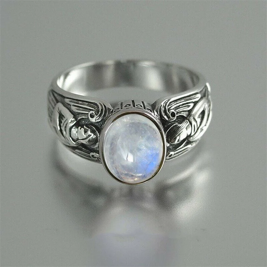 Inlaid Moonstone Ring