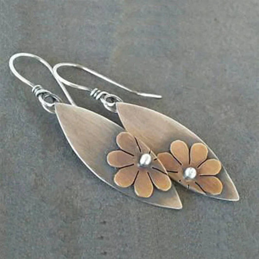 Brown Flower Earrings
