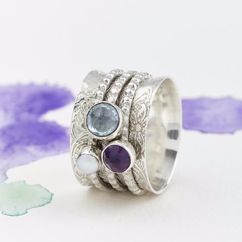 Silver Stones Ring