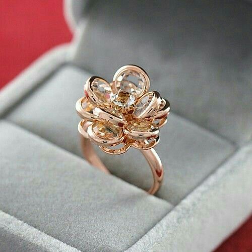 Golden Spring Blossom Ring