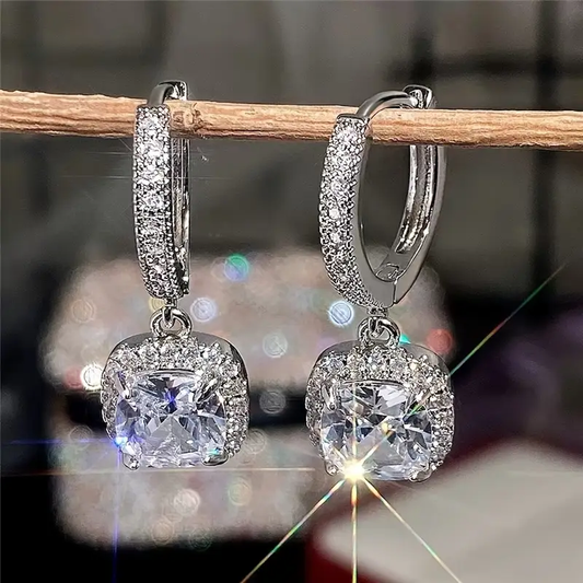 Cubic Zirconia Silver Earrings