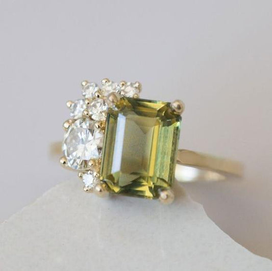 Green Glass Bright Ring