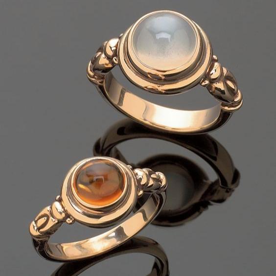 Moon Crystal Golden Ring
