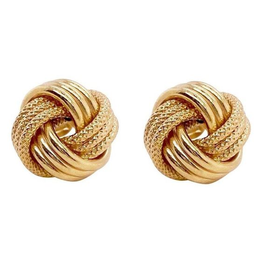 Golden Knotted Earrings