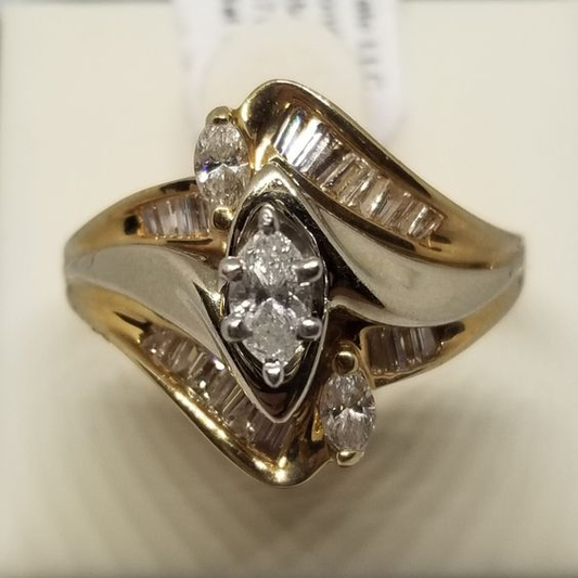 Spark Spiral Gold Ring