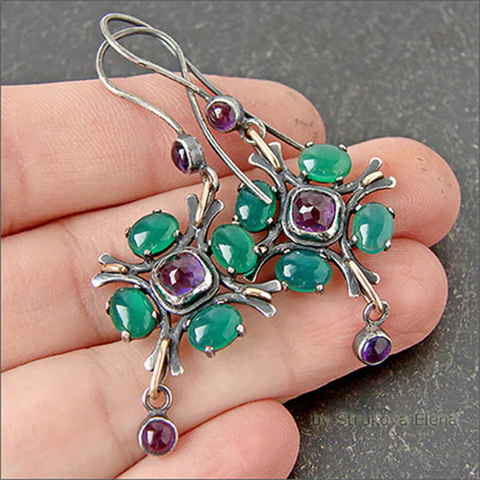 Green Stone Earrings