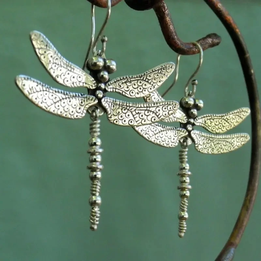 Dragonfly Silver Earrings