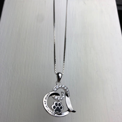 Elegant Dog Memorial Necklace ��� Stainless Steel