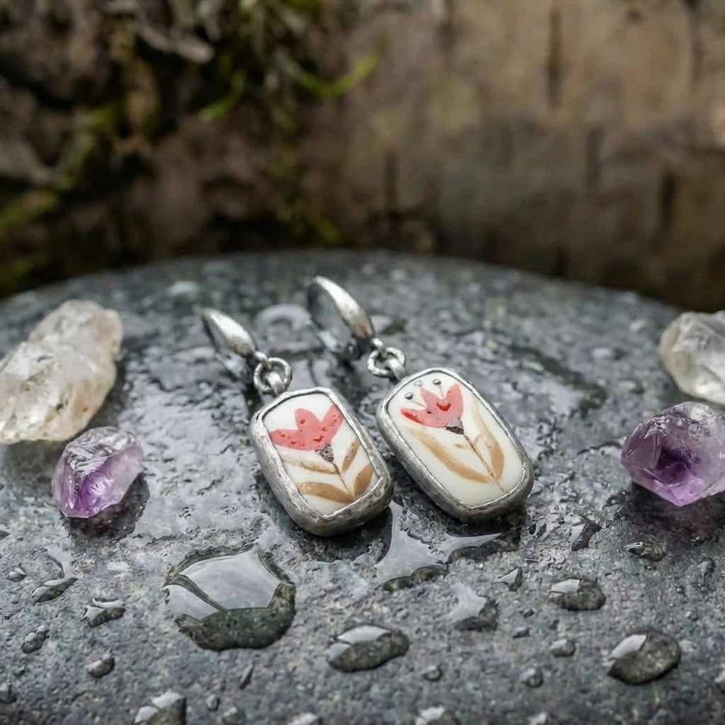Bohemian Floral Drop Earrings