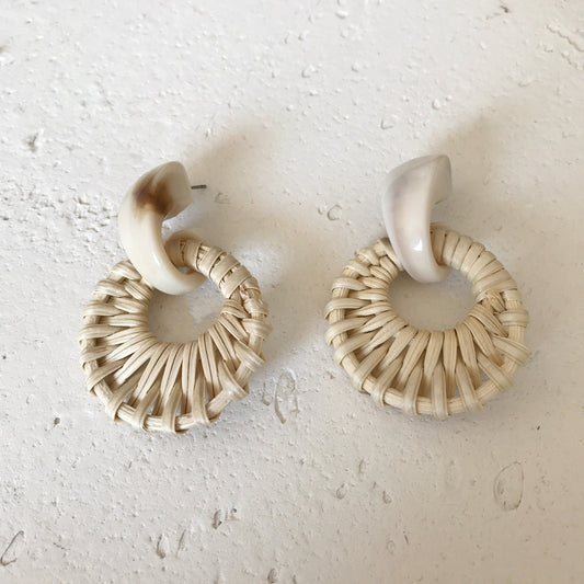 Bohemian Rattan Earrings