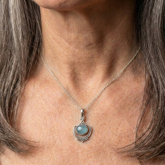 Opal Necklace in Silver