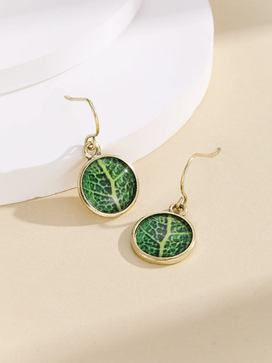 Botanical Green Earrings