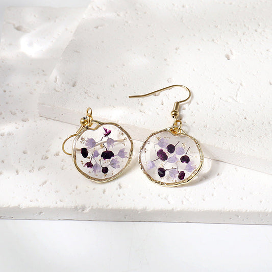 Botanical Purple Earrings