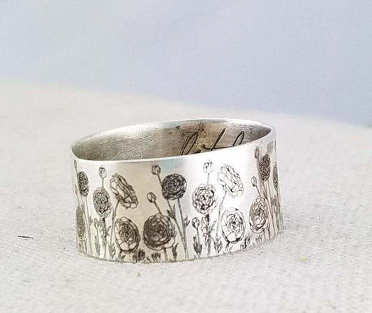 Botanical Silver Ring