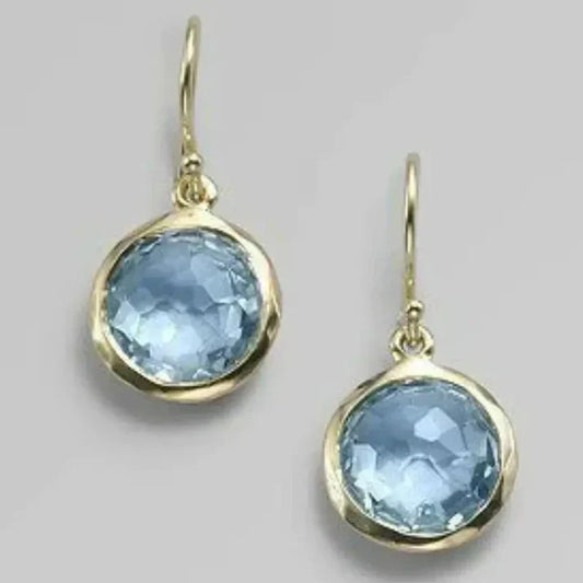 Light Blue Crystal Earrings