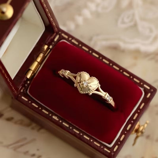Gold Heart Luxury Ring