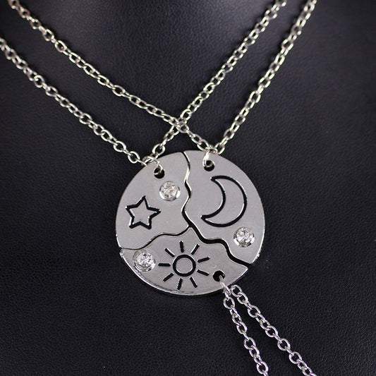 Celestial Moon Star Necklace
