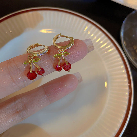 Cherry Drop Earrings