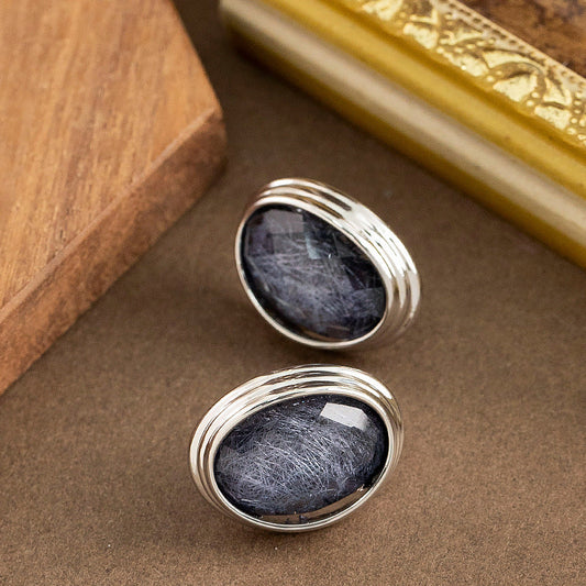 Classic Black Stone Earrings