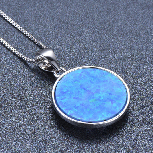 Classic Blue Opal Necklace