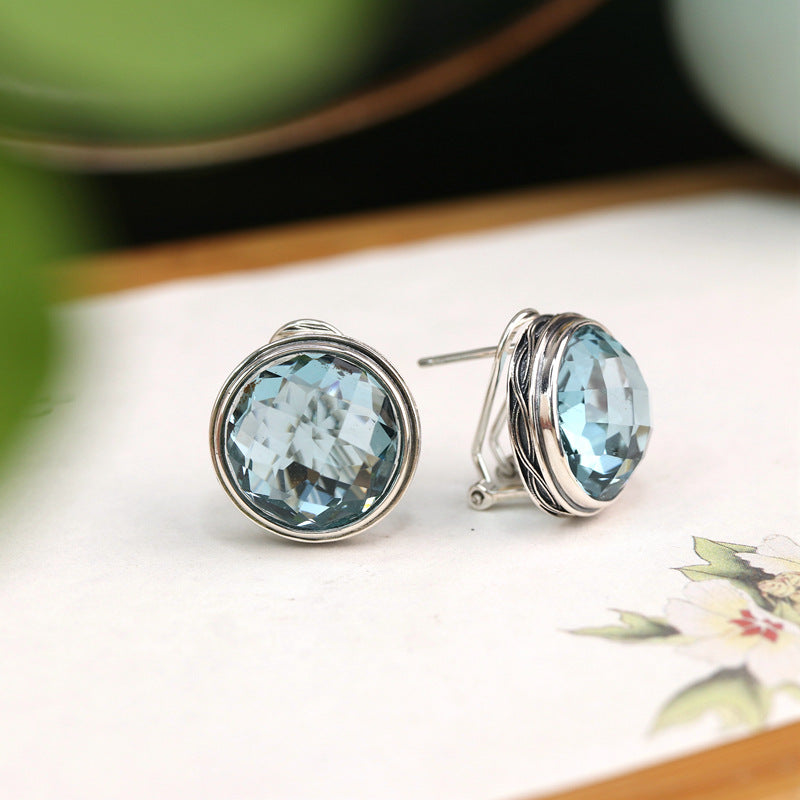 Classic Blue Topaz Earrings