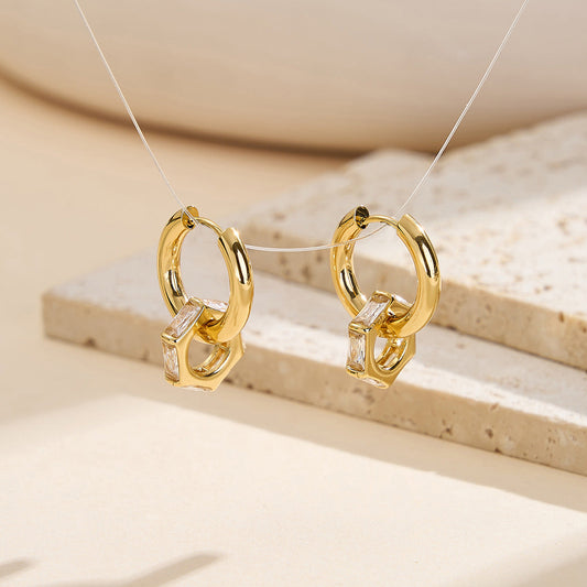 Classic Gold Crystal Earrings