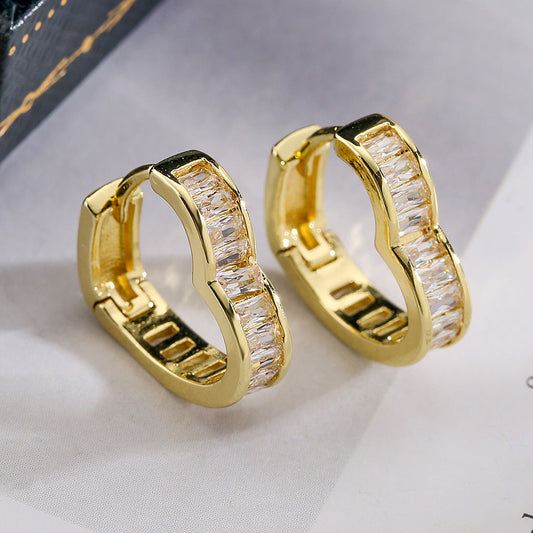 Classic Gold Cubic Zirconia Earrings