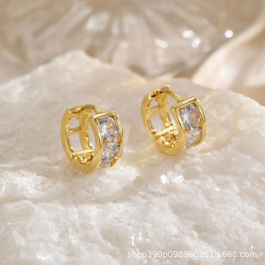 Classic Gold Cubic Zirconia Earrings