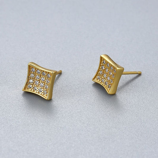 Classic Gold Diamond Earrings