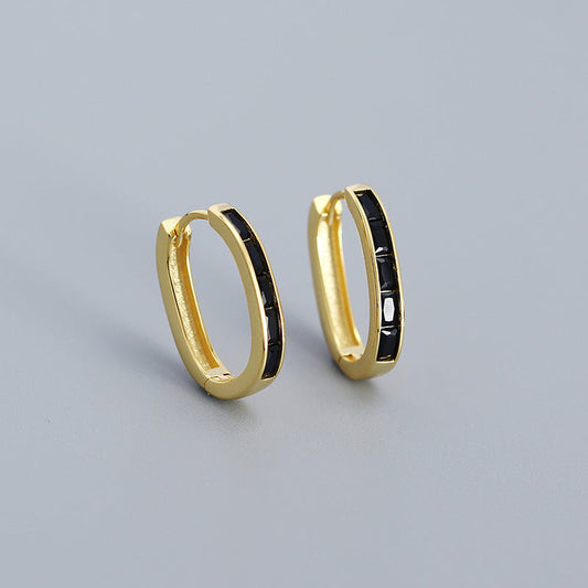 Classic Gold Onyx Earrings