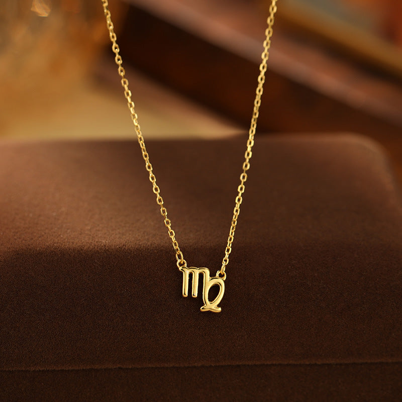 Classic Gold Virgo Necklace