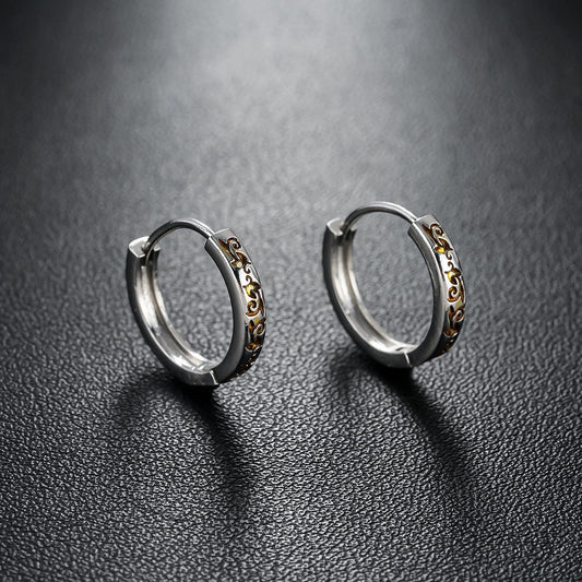 Classic Ornate Hoop Earrings
