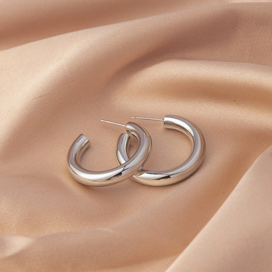 Classic Silver Hoop Earrings