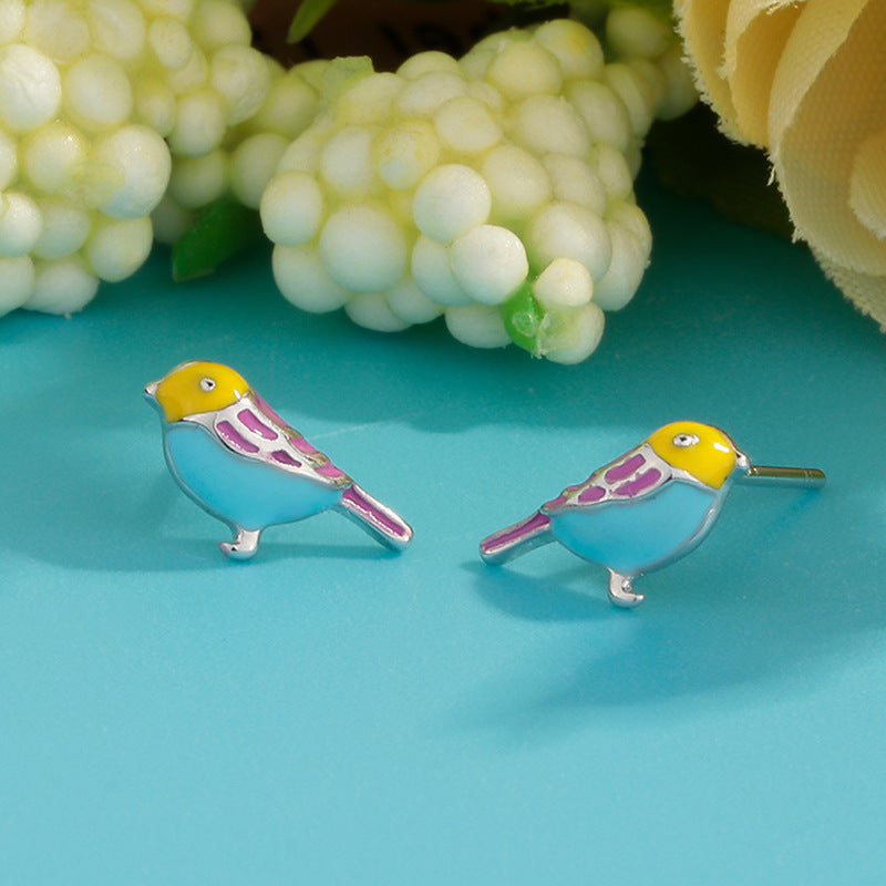 Colorful Bird Earrings