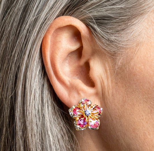 Crystal Blossom Zircon Earrings