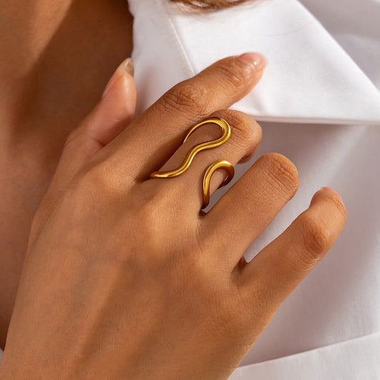 Curved Gold Ring