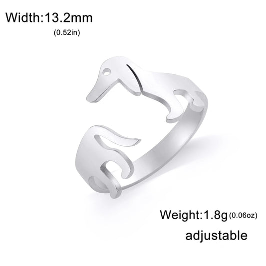 Cute Dachshund Dog Ring