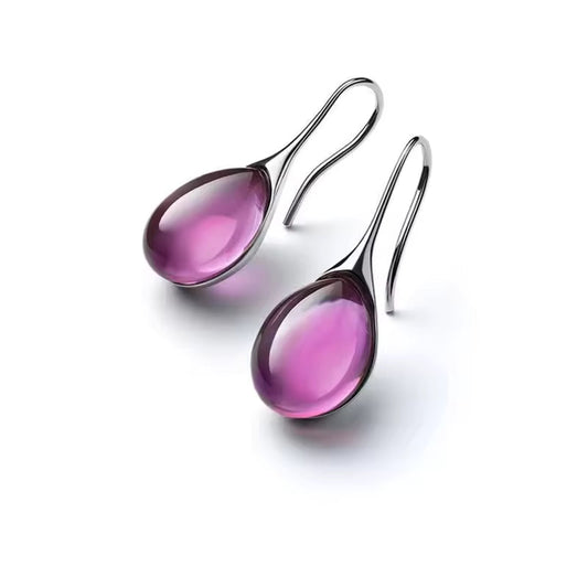 Elegant Amethyst Drop Earrings