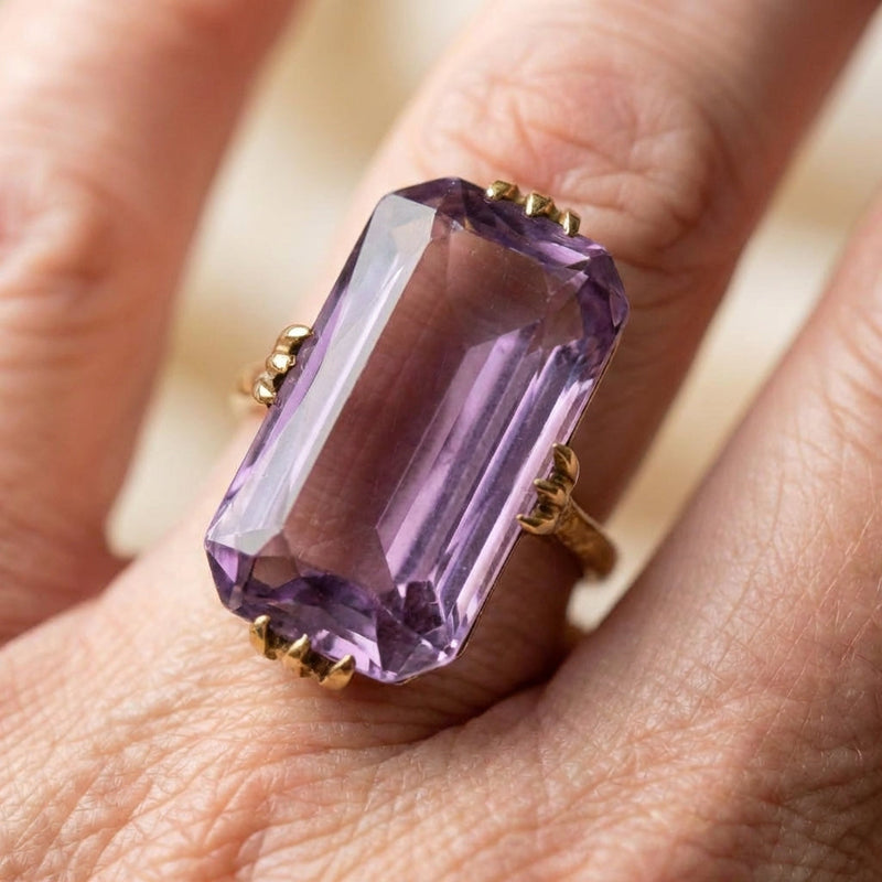 Amethyst Statement Ring