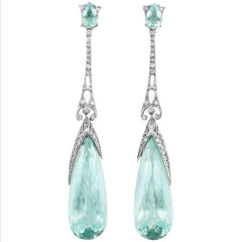 Elegant Aquamarine Drop